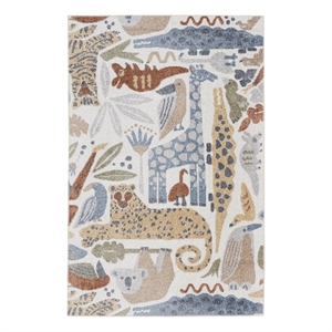 Nourison Astra Machine Washable 2' x 4' Ivory Fabric Area Rug
