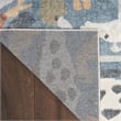 Nourison Astra Machine Washable 6' Runner Multi-Color Fabric Area Rug