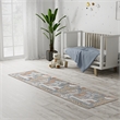 Nourison Astra Machine Washable 6' Runner Multi-Color Fabric Area Rug