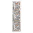Nourison Astra Machine Washable 8' Runner Multi-Color Fabric Area Rug