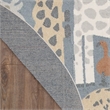 Nourison Astra Machine Washable 4' x Round Multi-Color Fabric Area Rug