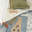 Nourison Astra Machine Washable 4' x Round Multi-Color Fabric Area Rug