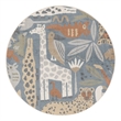 Nourison Astra Machine Washable 4' x Round Multi-Color Fabric Area Rug
