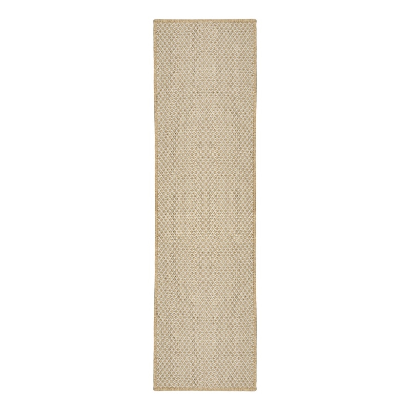 Nourison Courtyard 6' Runner Natural Fabric Area Rug
