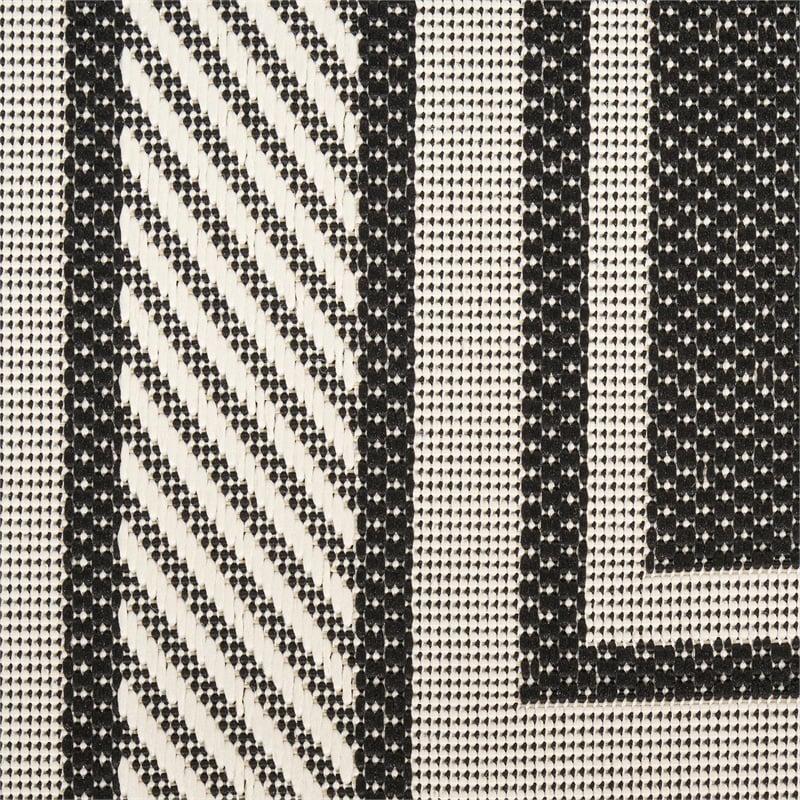 Nourison Horizon 6' Runner Black Fabric Area Rug