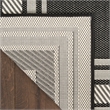 Nourison Horizon 6' Runner Black Fabric Area Rug