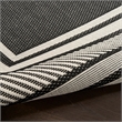 Nourison Horizon 6' Runner Black Fabric Area Rug