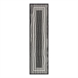 Nourison Horizon 6' Runner Black Fabric Area Rug