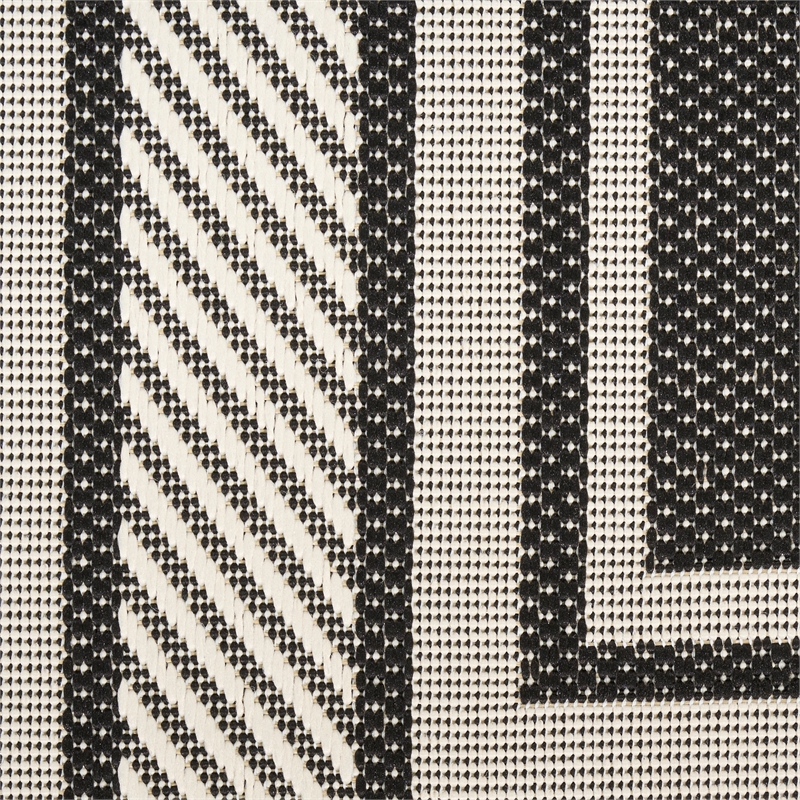Nourison Horizon 5' x 7' Black Fabric Area Rug