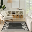Nourison Horizon 5' x 7' Black Fabric Area Rug
