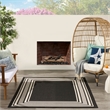 Nourison Horizon 5' x 7' Black Fabric Area Rug
