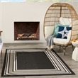 Nourison Horizon 5' x 7' Black Fabric Area Rug