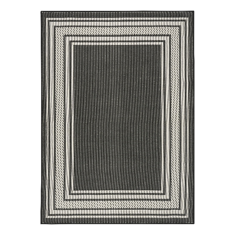 Nourison Horizon 5' x 7' Black Fabric Area Rug