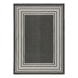 Nourison Horizon 5' x 7' Black Fabric Area Rug