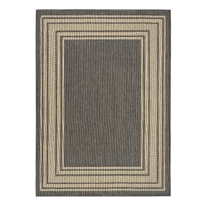 Nourison Horizon 4' x 6' Charcoal Fabric Area Rug
