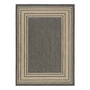 Nourison Horizon 5' x 7' Charcoal Fabric Area Rug