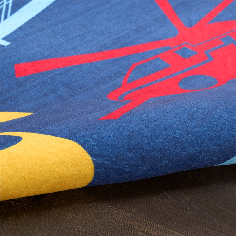 Nourison Imagination 5' x 7' Navy Multi-Color Fabric Area Rug