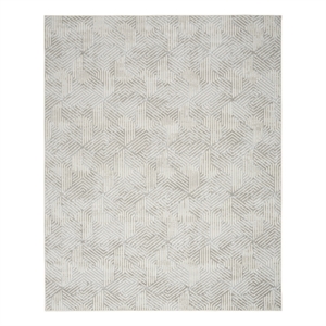 Nourison Grafix 4' x 6' Gray Fabric Area Rug