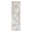 Nourison Grafix 6' Runner Gray Fabric Area Rug