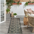 Nourison Horizon 8' Runner Charcoal Fabric Area Rug