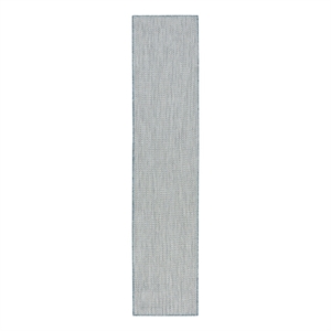 Nourison Courtyard 6' Runner Ivory Aqua Fabric Area Rug