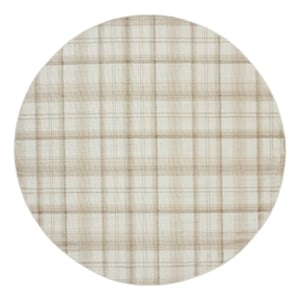 Nourison Grafix 8' x Round Ivory Beige Fabric Area Rug