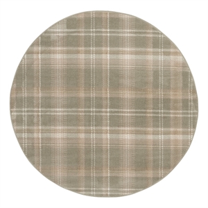 Nourison Grafix 4' x Round Olive Fabric Area Rug