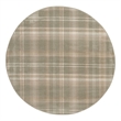Nourison Grafix 5' x Round Olive Fabric Area Rug