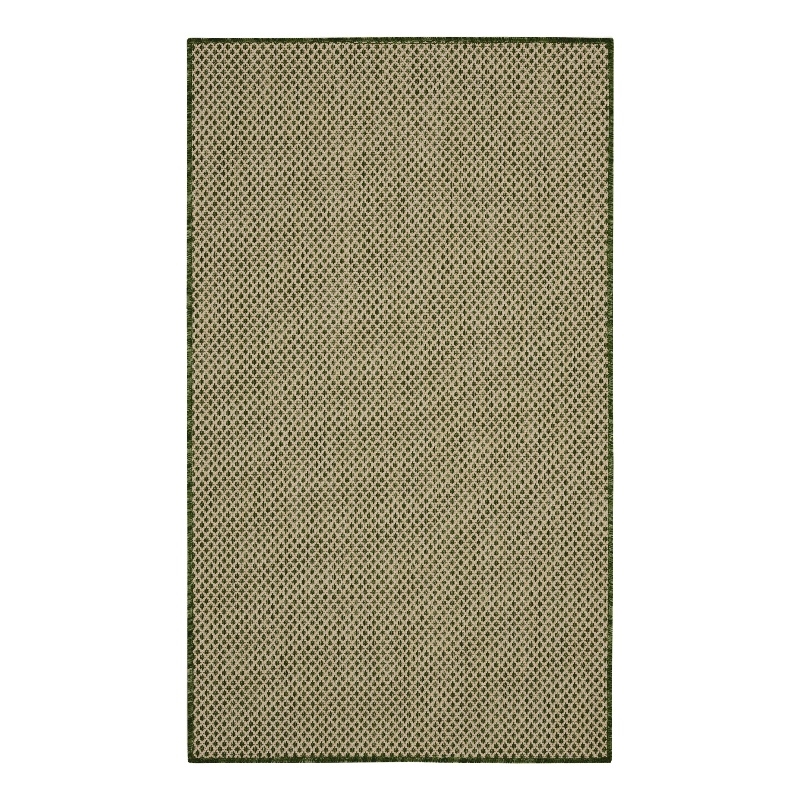 Nourison Courtyard 2' x 3' Green Fabric Area Rug