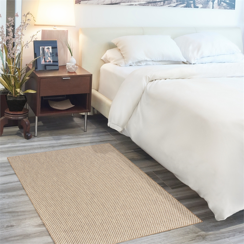 Nourison Courtyard 2' x 3' Jute Ivory Fabric Area Rug