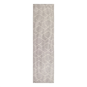 Nourison Horizon 6' Runner Gray Fabric Area Rug