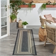 Nourison Horizon 6' Runner Charcoal Fabric Area Rug