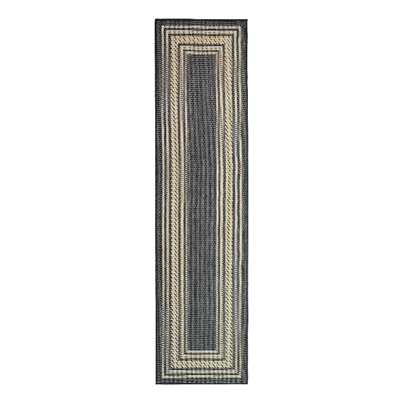 Nourison Horizon 6' Runner Charcoal Fabric Area Rug