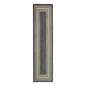 Nourison Horizon 6' Runner Charcoal Fabric Area Rug
