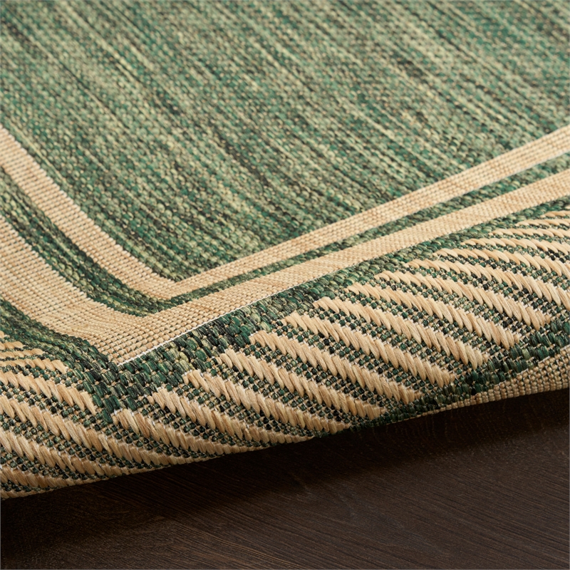 Nourison Horizon 4' x 6' Green Fabric Area Rug