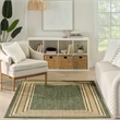 Nourison Horizon 4' x 6' Green Fabric Area Rug