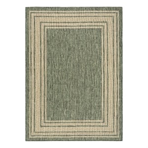 Nourison Horizon 4' x 6' Green Fabric Area Rug