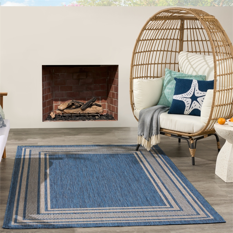 Nourison Horizon 4' x 6' Denim Fabric Area Rug