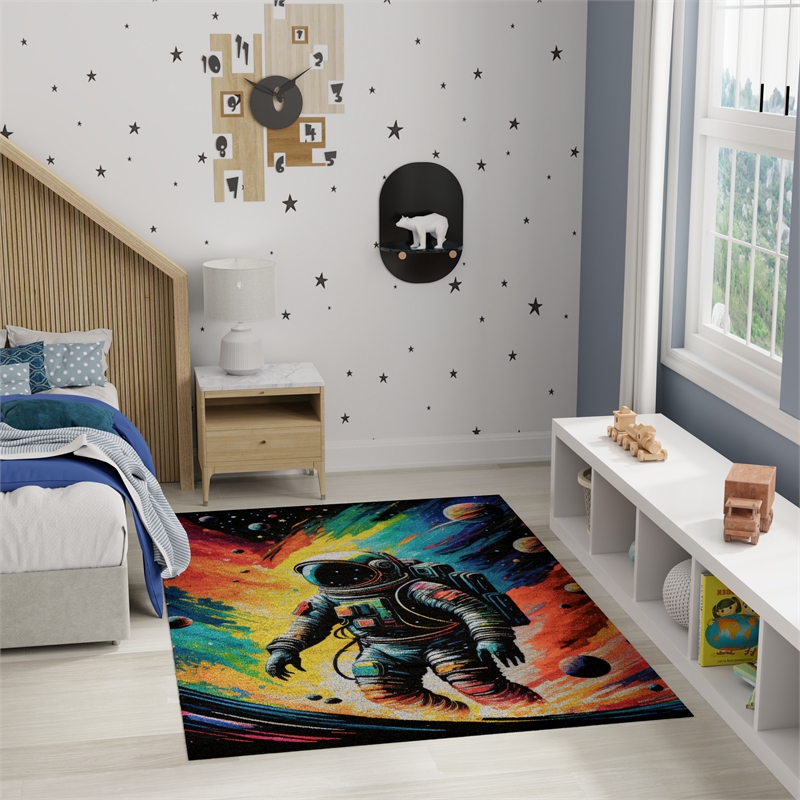 Nourison Imagination 5' x 7' Multi-Color Fabric Area Rug