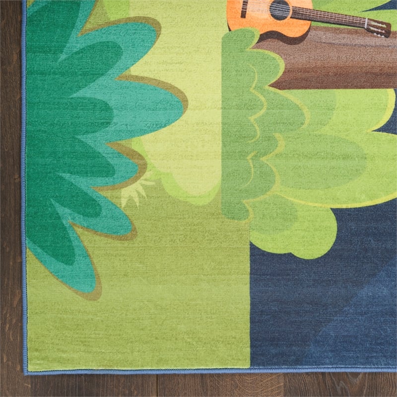 Nourison Imagination 5' x 7' Navy Multi-Color Fabric Area Rug