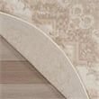 Nourison Grafix 8' x Round Ivory Beige Fabric Area Rug