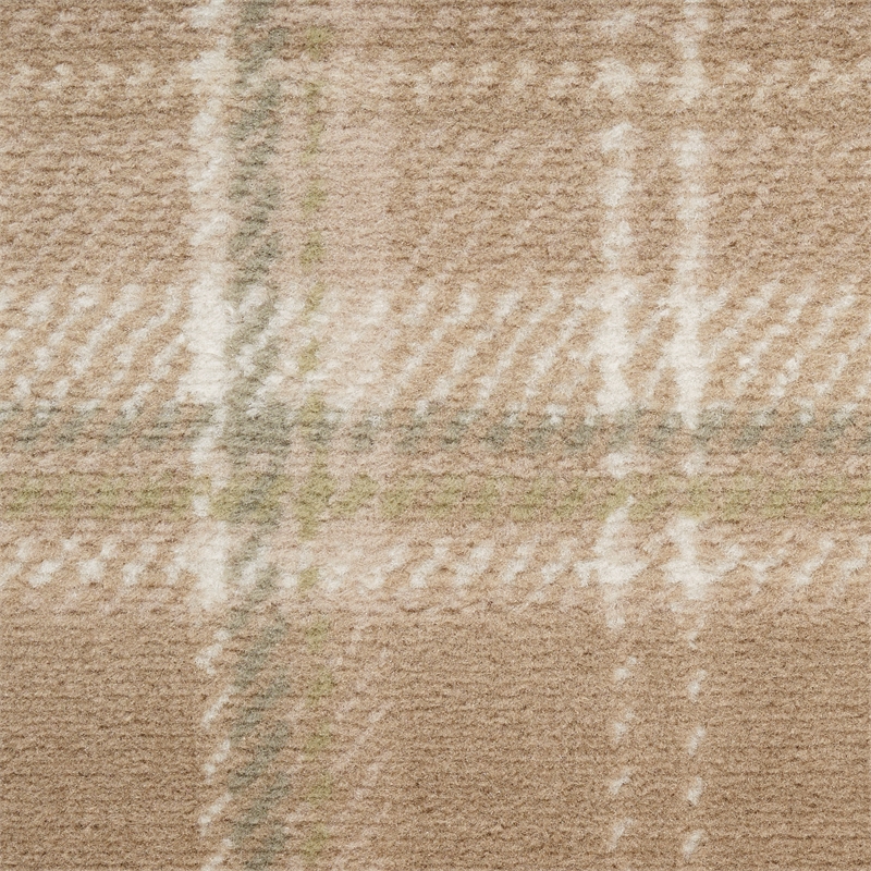 Nourison Grafix 6' Runner Taupe Fabric Area Rug