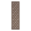 Nourison Easy Care 6' Runner Brown Fabric Area Rug
