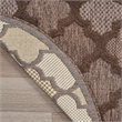 Nourison Easy Care 4' x Round Brown Fabric Area Rug