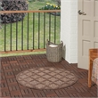 Nourison Easy Care 4' x Round Brown Fabric Area Rug