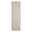 Nourison Easy Care 6' Runner Cream Fabric Area Rug