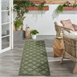 Nourison Easy Care 6' Runner Green Fabric Area Rug