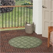 Nourison Easy Care 4' x Round Green Fabric Area Rug