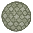Nourison Easy Care 4' x Round Green Fabric Area Rug