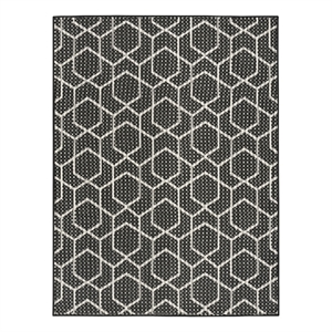 Nourison Horizon 5' x 7' Black Fabric Area Rug